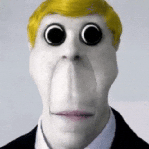 White Obama Face GIF