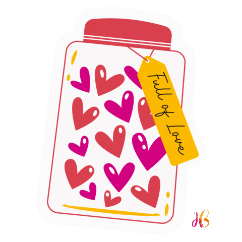 In Love Heart Sticker by Happy Bunch MY