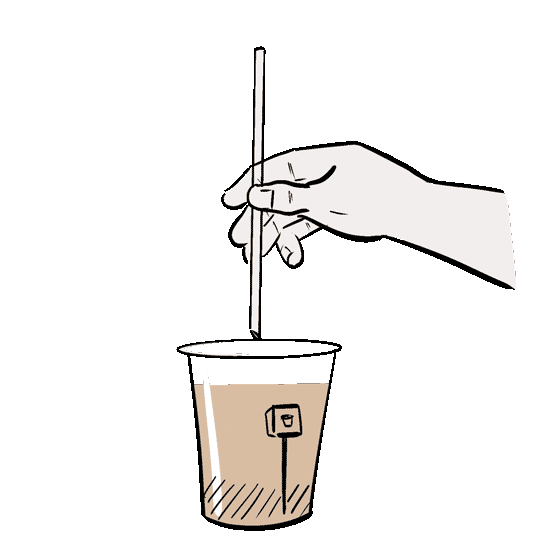 Grab And Go Milk Coffee Sticker by Toko Kopi Tuku