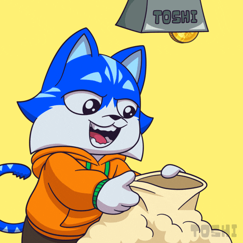 Cat Money GIF by Toshithecat