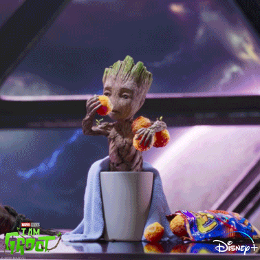 I Am Groot Eating GIF by Disney+