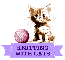 Cat Kitten Sticker by Gritty Knits