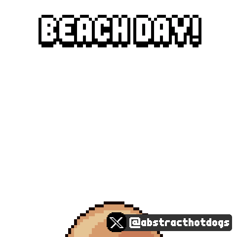 Happy Beach Day Sticker by HotDogs