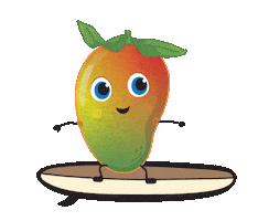 Surfing Fruits Sticker by California Pops
