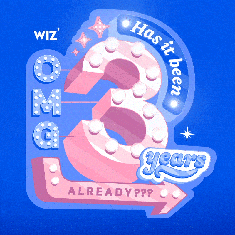 WizCloudSecurity omg anniversary three years GIF