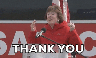 Susan Collins Thank You GIF by Election 2020