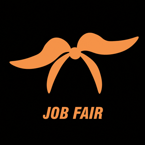 JobFair green orange job student GIF