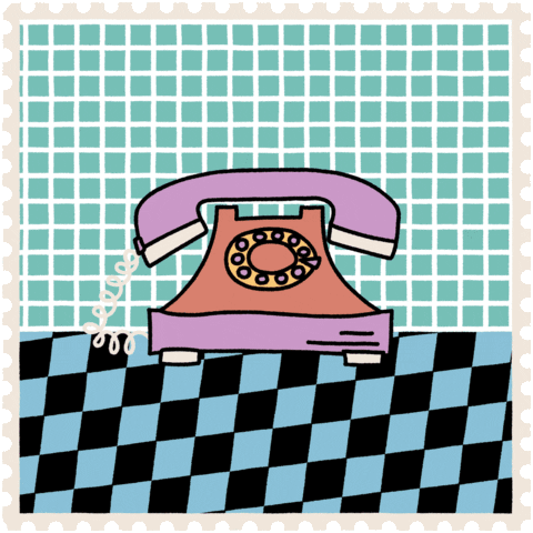 Phone Call Illustration GIF