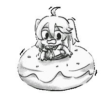 Girl Donut Sticker