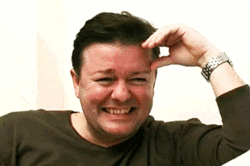 Giphy - Ricky Gervais Laughing GIF