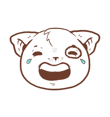 Cat Laughing Sticker by Lonecat