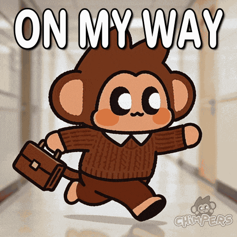 On My Way Running GIF by Chimpers