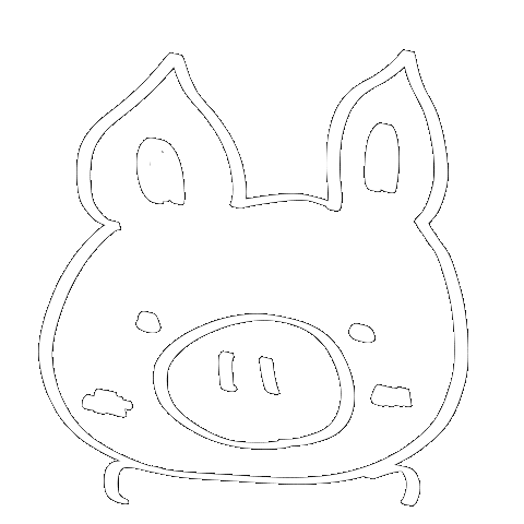 Pig Aki Sticker by Illustrator.aki