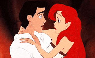 the little mermaid kiss GIF