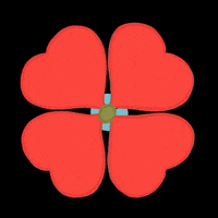 Four Leaves Red Heart GIF