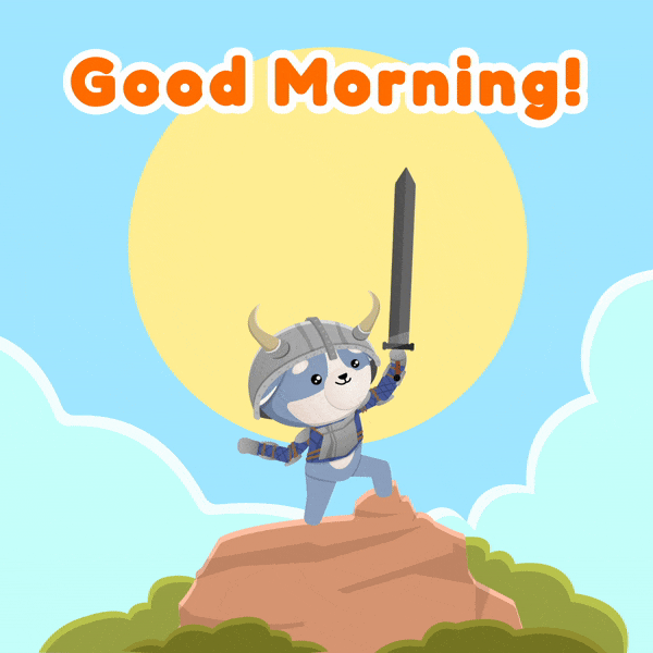 Good Morning Gm GIF by The Plooshies