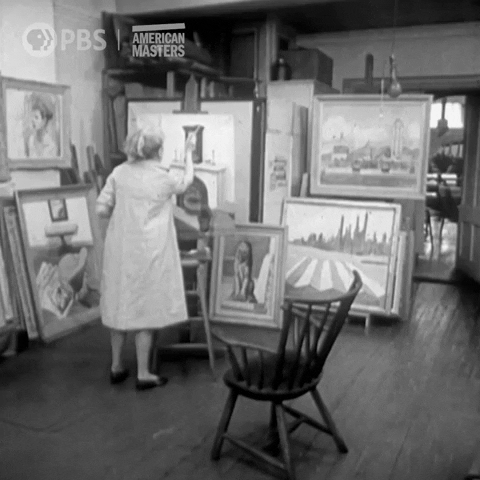 At Work Art GIF by American Masters on PBS
