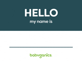 My Name Is Hello GIF by Babyganics