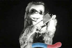 black and white film monkey GIF by Trolli