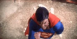 angry superman GIF