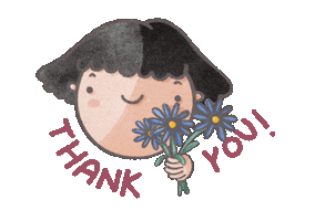 Girl Thank You Sticker