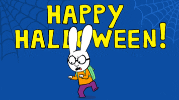 Scared Trick Or Treat GIF by Simon Super Rabbit