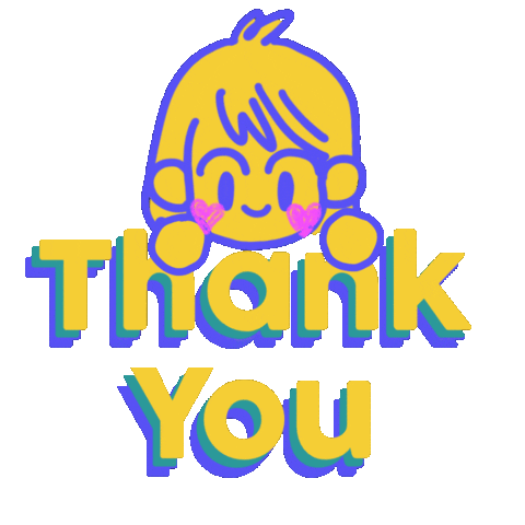 Ty Thank You Sticker by Yuki Slimez