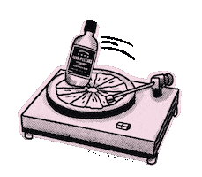 Record Player Friday Sticker by Four Pillars Gin