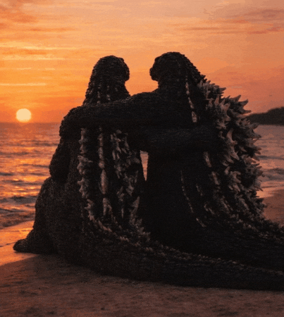 Beach Godzilla GIF