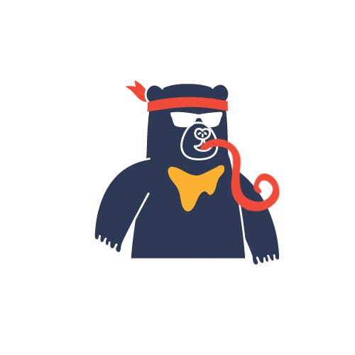 Bask Bear Sticker