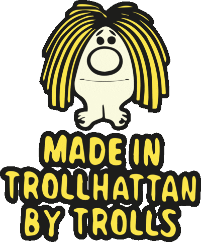 Made In Trollhattans By Trolls Sticker by SAAB.one