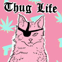 thug life cat GIF