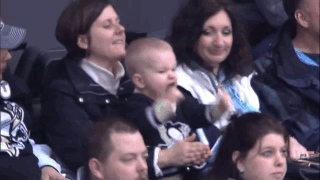 Image result for excited hockey baby gif
