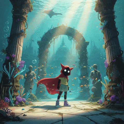 Red Hood Ocean GIF by G*BOY