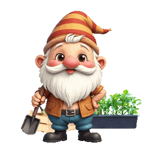 Gardening Cute Gnome Sticker