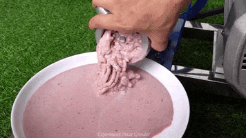 ExperimenMeatGrinder ice cream satisfying meat underground GIF