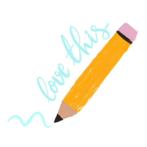 Pencil Love This Sticker by soulstudioo