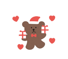 Christmas Bear Sticker by THOMAS LEE