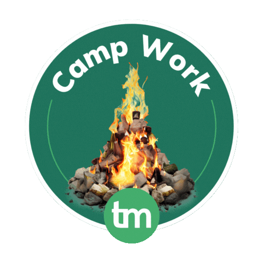 Work Camping Sticker by TravelMate Intercâmbio