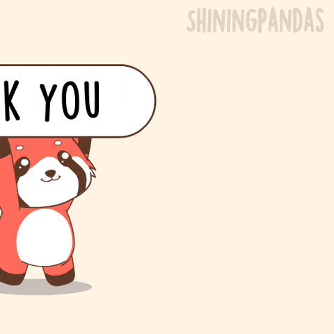 Red Panda Thank You GIF