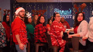 Scared Christmas Party GIF by Lapointe Insurance Agency