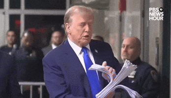 Donald Trump Paper GIF by PBS NewsHour