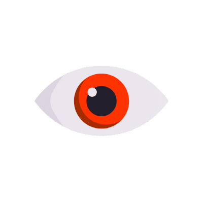 See Red Eye Sticker by Wachstumstracker