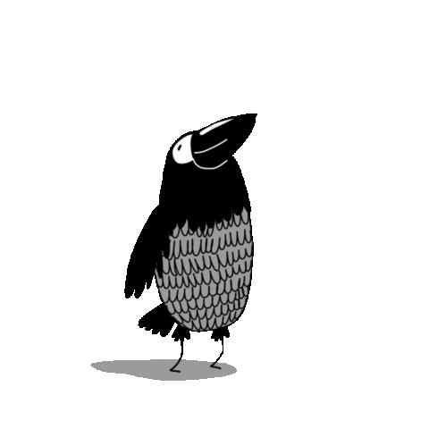 Animation Crow Sticker by seethegood