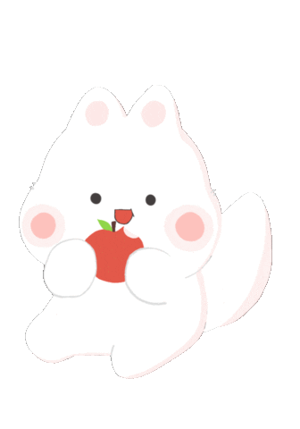 Hungry White Fox Sticker