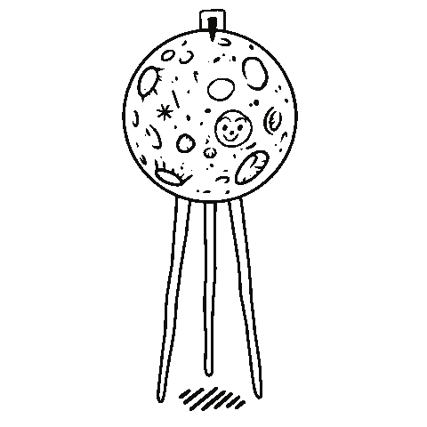 Moon Wristroll Sticker by Loretto.Studio