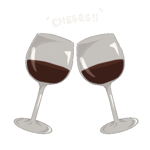 Cheers Wine Sticker