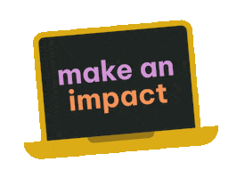 Make An Impact Working Sticker by So Right Creative