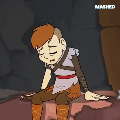 Tired God Of War GIF by Mashed