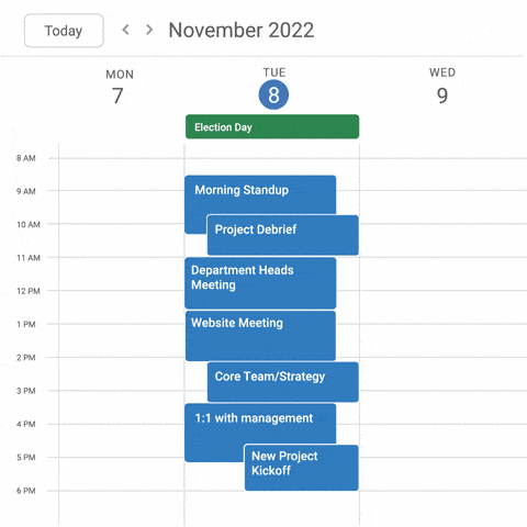 Take the day off to volunteer at the polls Google calendar